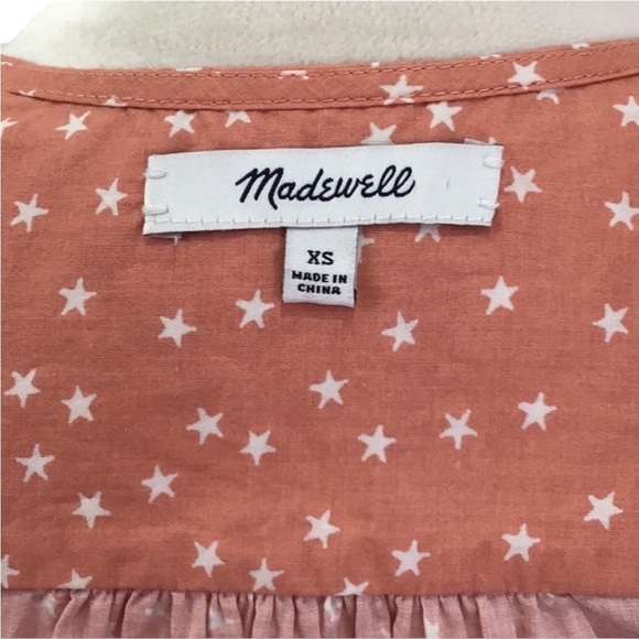 Madewell Star Scatter Wrap Blouse Size XS NWOT - Picture 8 of 9